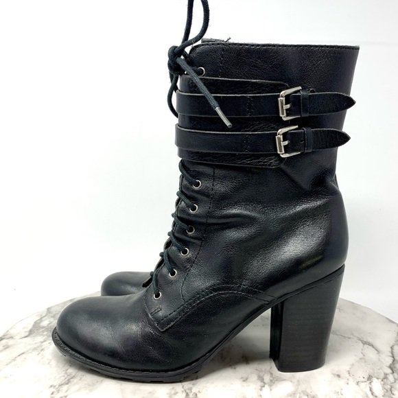 Marc Fisher Peabody Combat Boot 7.5 Goth Grunge Academia Classic Whimsigoth - Picture 3 of 16